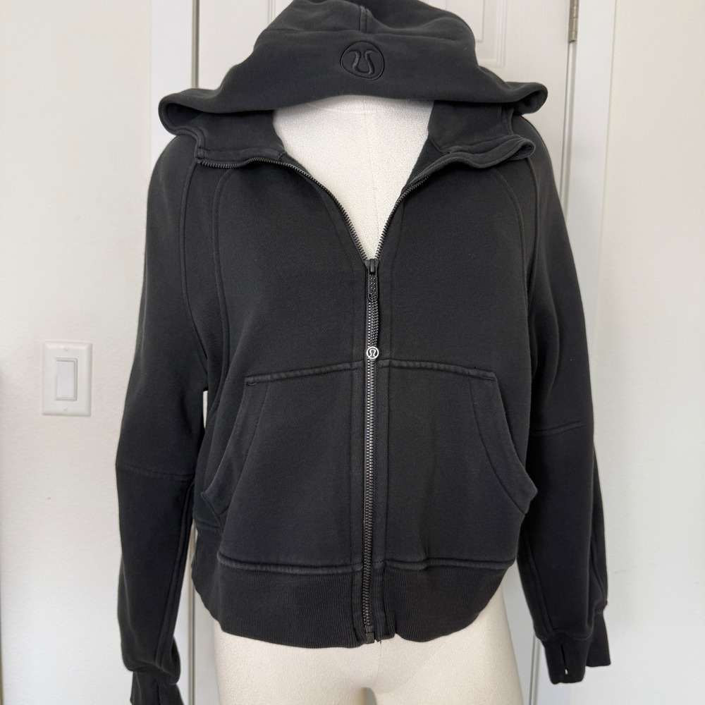 Lululemon Scuba Oversized Full Zip Hoodie Black XS/S Gym Active wear Athleisure